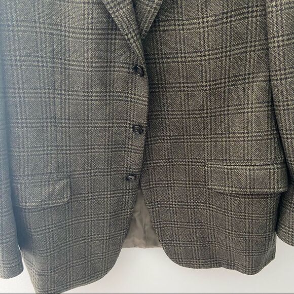 Corneliani Men’s Grey Check Wool Cashmere Blazer 50R - Picture 4 of 11